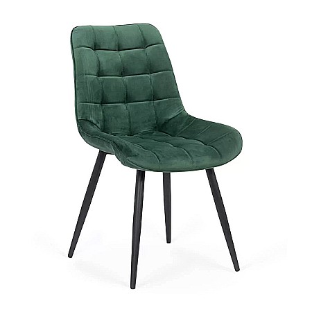 Scaune living - Scaun living BUC 206, catifea, picioare metalice, robust, ergonomic, 110 kg