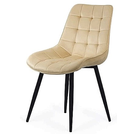 Scaune living - Scaun living BUC 206, catifea, picioare metalice, robust, ergonomic, 110 kg