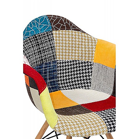 Scaun living BUC 243 Patchwork, stofa, cadru lemn, 110 kg [3]
