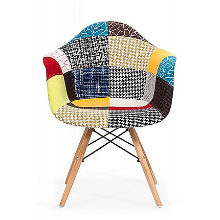 Scaun living BUC 243 Patchwork, stofa, cadru lemn, 110 kg [2]