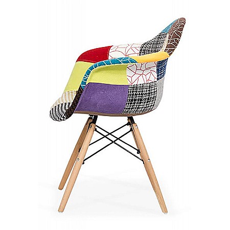 Scaun living BUC 243 Patchwork, stofa, cadru lemn, 110 kg [1]