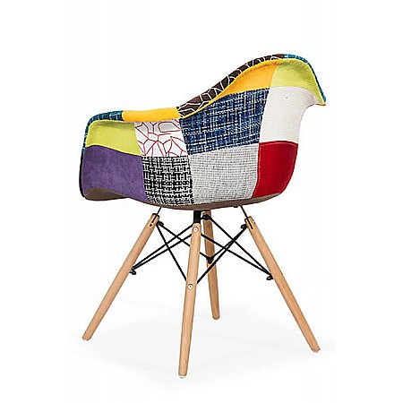 Scaun living BUC 243 Patchwork, stofa, cadru lemn, 110 kg [4]