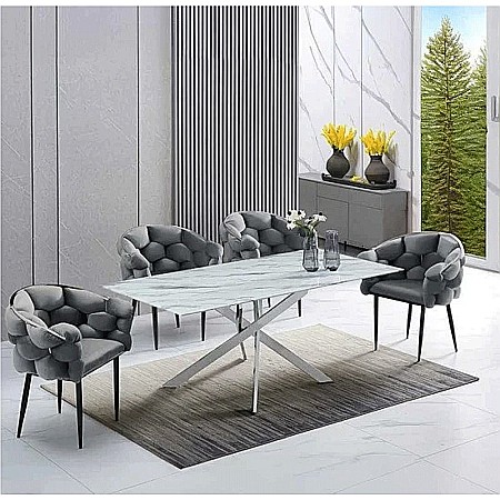 Scaun living BUC 256, ergonomic, catifea, structura metalica, perne groase, 120 kg [4]