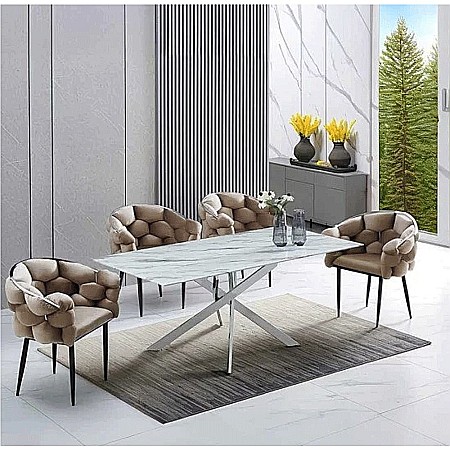 Scaun living BUC 256, ergonomic, catifea, structura metalica, perne groase, 120 kg [6]