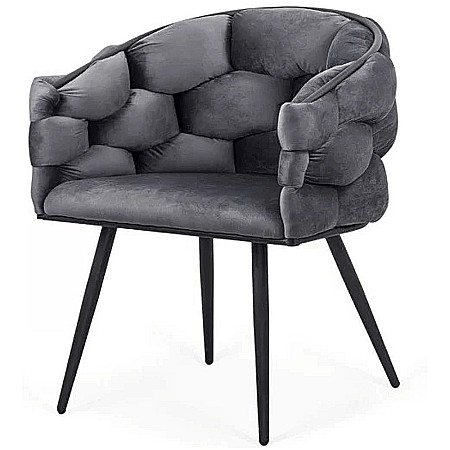 Scaun living BUC 256, ergonomic, catifea, structura metalica, perne groase, 120 kg