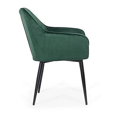 Scaun living BUC 258, forma conica, catifea, picioare metalice, 110 kg [1]