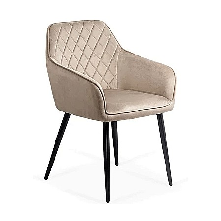Produse - Scaun living BUC 258, forma conica, catifea, picioare metalice, 110 kg