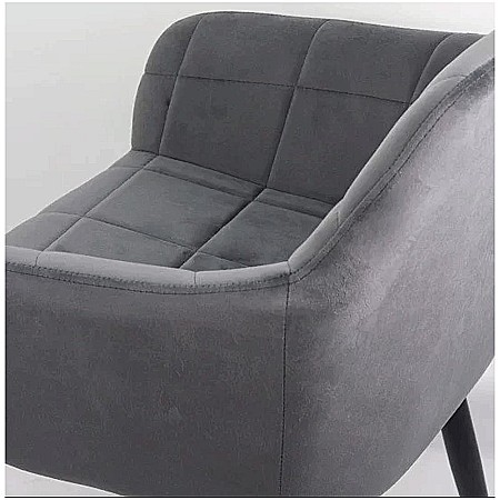Scaun living BUC 260, catifea, robust, picioare metalice, brate curbate, 110 kg [1]