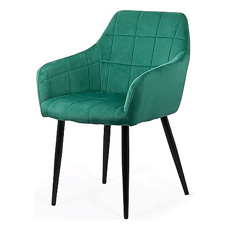 Scaun living BUC 260, catifea, robust, picioare metalice, brate curbate, 110 kg [2]