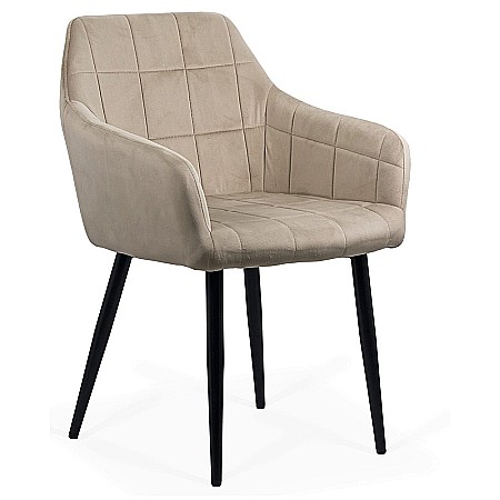 Scaune living - Scaun living BUC 260, catifea, robust, picioare metalice, brate curbate, 110 kg