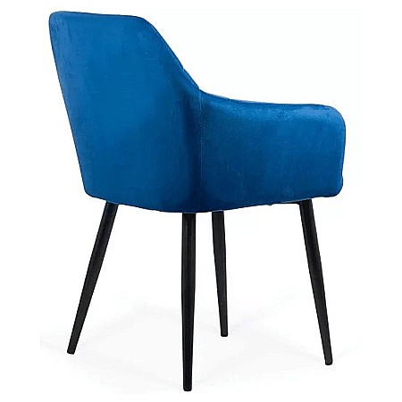 Scaun living BUC 260, catifea, robust, picioare metalice, brate curbate, 110 kg [2]