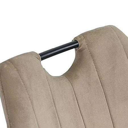 Scaun living BUC204, catifea, structura metalica, ergonomic, spatar cu maner, 120 kg [3]