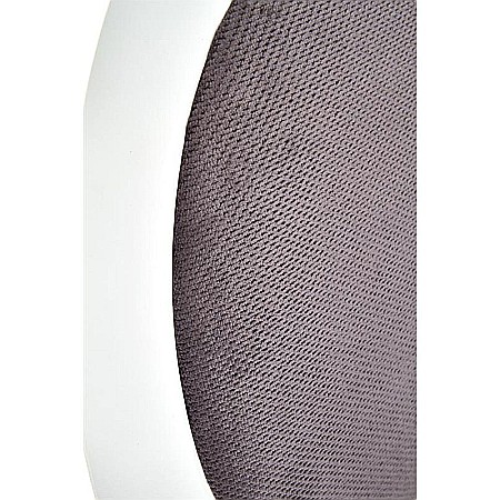 Scaun de living si bucatarie HM Barock, din lemn masiv, ergonomic, tapitat cu stofa, 100 Kg, 93x45x51 cm, Alb/Gri [2]