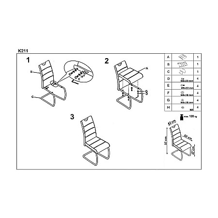 Scaun living HM K211 gri [2]