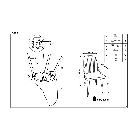 Scaun living HM K285 gri deschis [3]