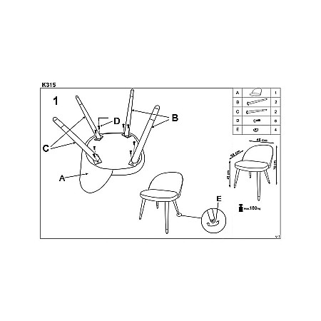 Scaun living HM K315 gri [1]