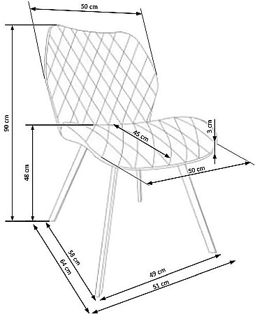 Scaun living HM K360 gri [1]