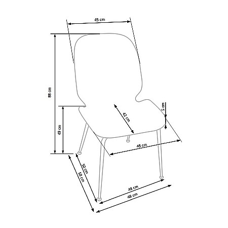 Scaun living HM K381 gri [7]