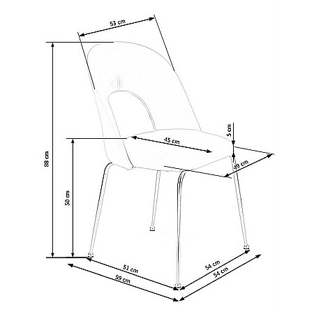 Scaun living HM K385 negru [2]