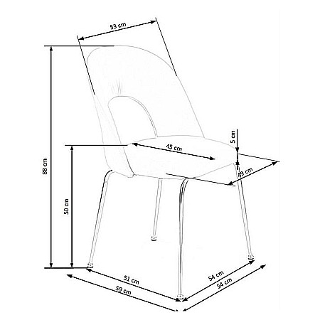 Scaun living HM K385 roz [6]
