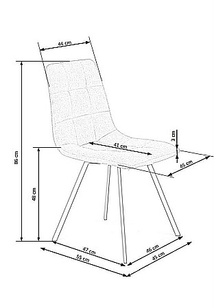 Scaun living HM K402 gri [4]