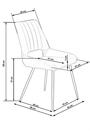 Scaun living HM K404 gri [4]