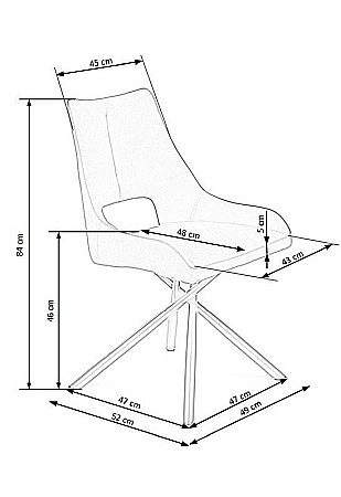 Scaun living HM K409 gri [1]