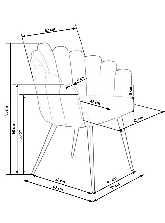 Scaun living HM k410 roz [4]