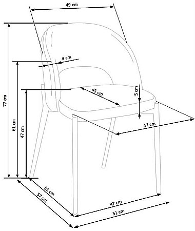 Scaun living HM living k373 bej [7]