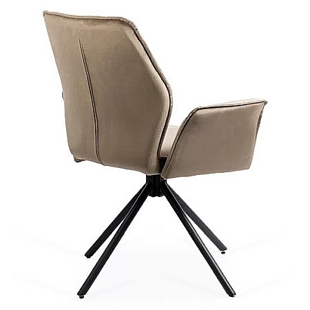 Scaun living rotativ BUC 0224, baza metalica, tapiterie catifea, elegant, 100 kg [2]