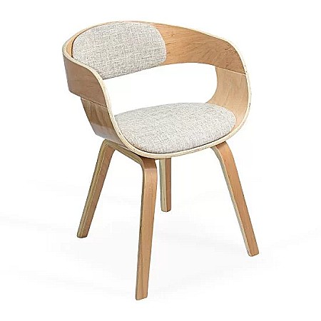 Scaun living si bucatarie BUC 014, ergonomic, cadru lemn curbat, stofa, 100 kg, bej [1]