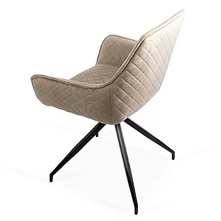 Scaun living si bucatarie BUC 0223, baza metalica, tapiterie catifea, rotativ, 100 kg [1]