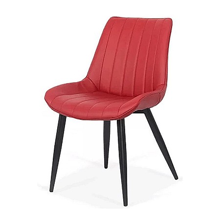 Scaun living si bucatarie BUC 203, piele ecologica, picioare metalice, 110 kg