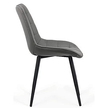 Scaun living si bucatarie BUC 206P, piele ecologica, picioare metalice, 120 kg [2]