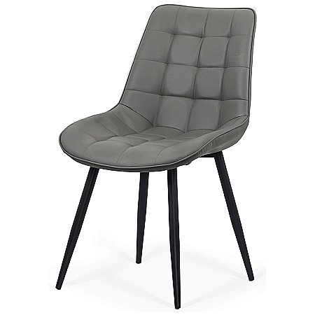 Scaun living si bucatarie BUC 206P, piele ecologica, picioare metalice, 120 kg [1]