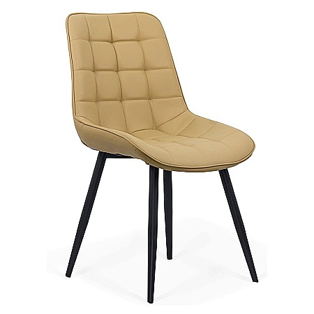 Scaun living si bucatarie BUC 206P, piele ecologica, picioare metalice, 120 kg [1]