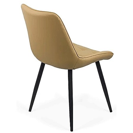 Scaun living si bucatarie BUC 206P, piele ecologica, picioare metalice, 120 kg [4]