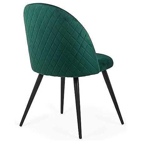 Scaun living si bucatarie BUC 207, catifea, spatar curbat, picioare metalice, 120 kg [3]