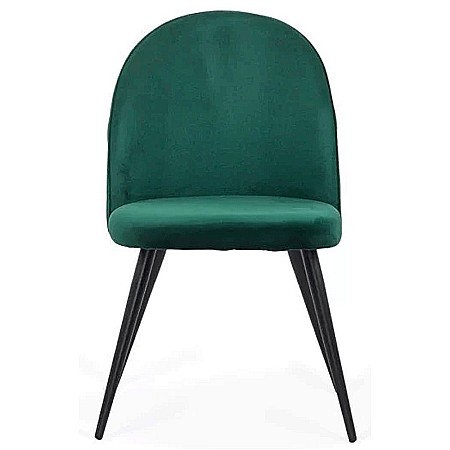 Scaun living si bucatarie BUC 207, catifea, spatar curbat, picioare metalice, 120 kg [2]