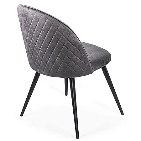 Scaun living si bucatarie BUC 207, catifea, spatar curbat, picioare metalice, 120 kg [3]