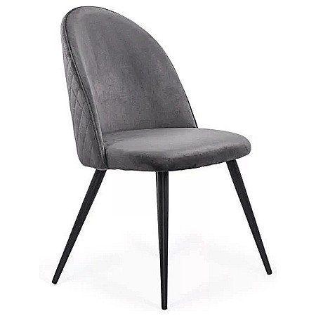 Scaun living si bucatarie BUC 207, catifea, spatar curbat, picioare metalice, 120 kg [1]