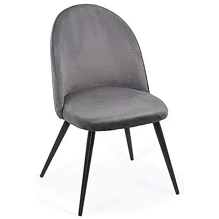 Scaun living si bucatarie BUC 207, catifea, spatar curbat, picioare metalice, 120 kg [2]