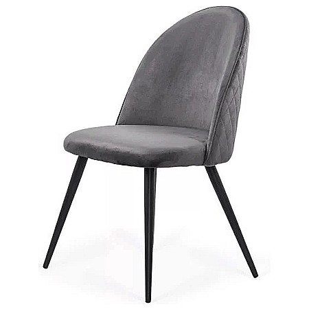 Scaun living si bucatarie BUC 207, catifea, spatar curbat, picioare metalice, 120 kg [0]