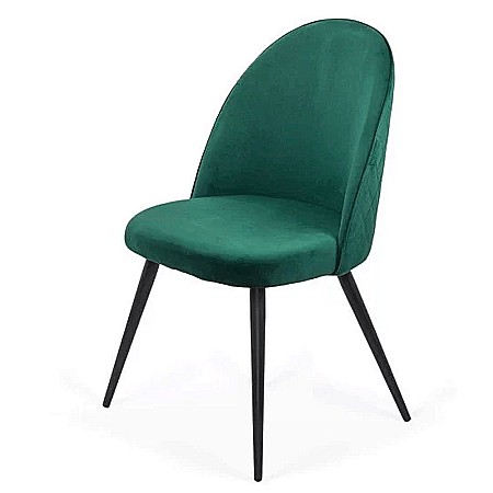 Scaun living si bucatarie BUC 207, catifea, spatar curbat, picioare metalice, 120 kg [1]