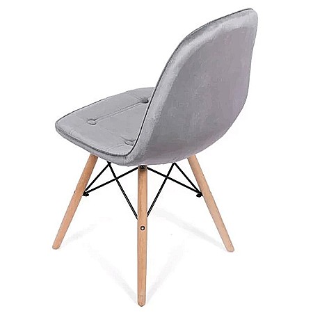 Scaun living si bucatarie BUC 232V, ergonomic, catifea, picioare lemn, tije metalice, 110 kg [2]