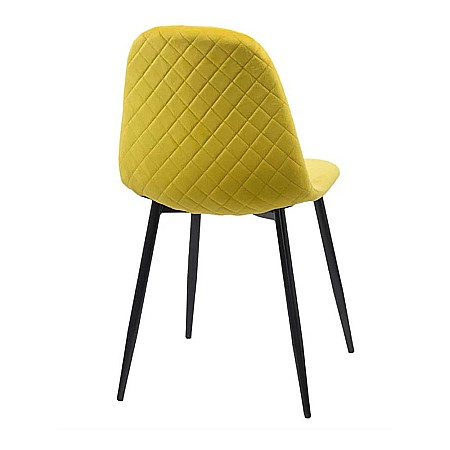 Scaun living si bucatarie BUC 237X, catifea, picioare metalice, spatar curbat, 100 kg [1]