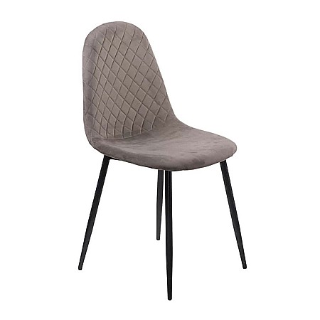 Scaun living si bucatarie BUC 237X, catifea, picioare metalice, spatar curbat, 100 kg [0]