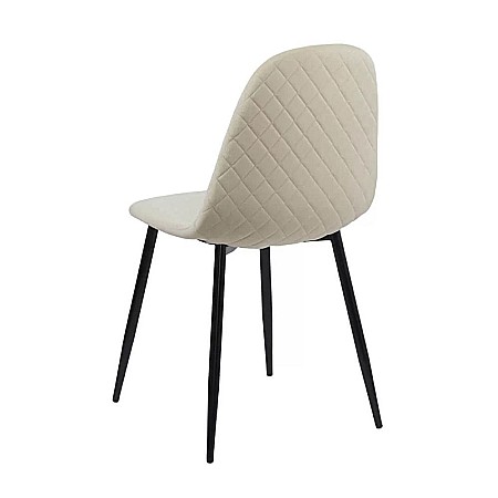 Scaun living si bucatarie BUC 237X, catifea, picioare metalice, spatar curbat, 100 kg [1]