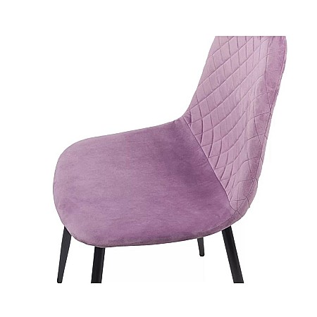 Scaun living si bucatarie BUC 237X, catifea, picioare metalice, spatar curbat, 100 kg [1]