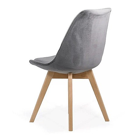 Scaun living si bucatarie BUC 242V, catifea, picioare lemn, solid, 110 kg [2]